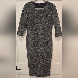 Maggy London Black White Sheath Dress, SIZE 8